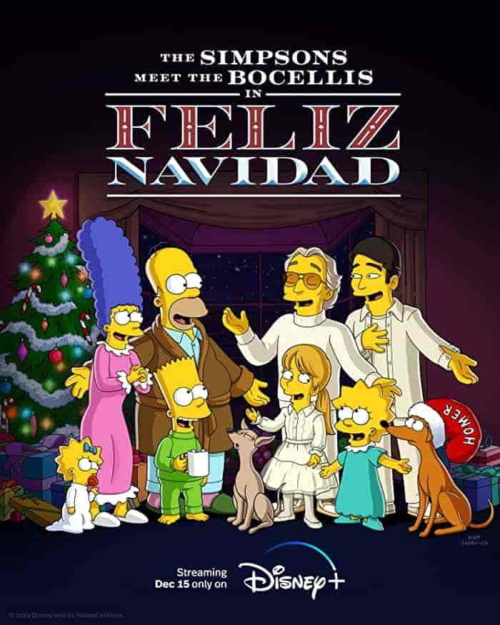 فيلم The Simpsons Meet the Bocellis in Feliz Navidad 2022 مترجم اون لاين